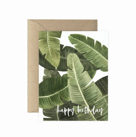 Banana Leaf Happy Birthday Card