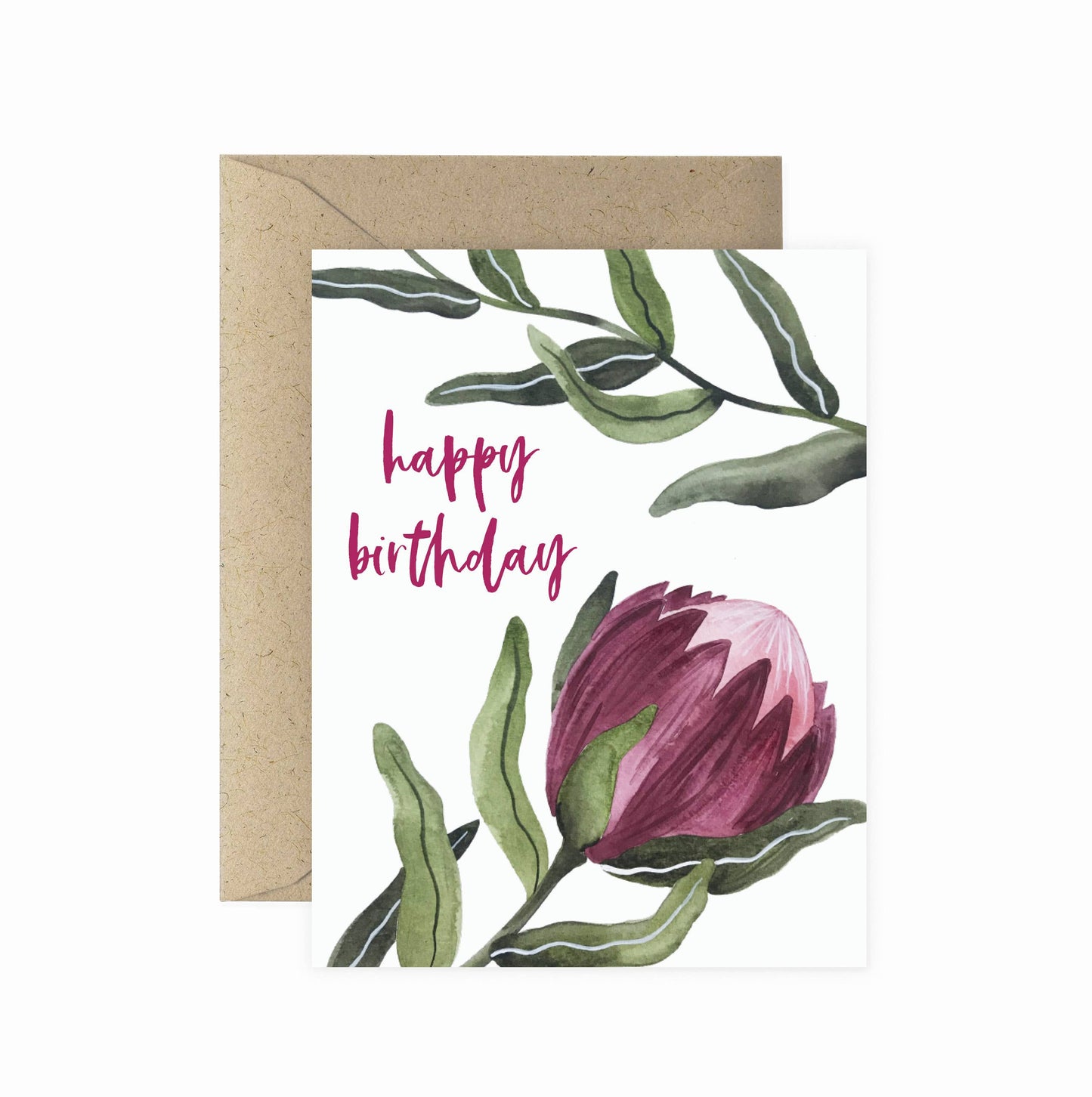 Protea Happy Birthday Card