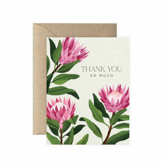 King Protea Thank You Card